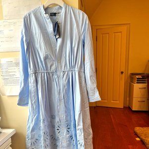 Polo Ralph Lauren Jessica broderie anglaise cotton midi shirt dress